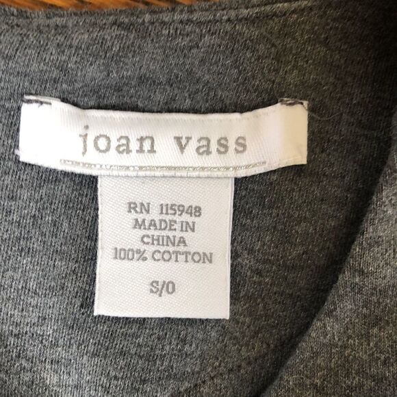 Joan Vass Gray and Pink Cotton Knit Sheath Dress - Picture 5 of 12
